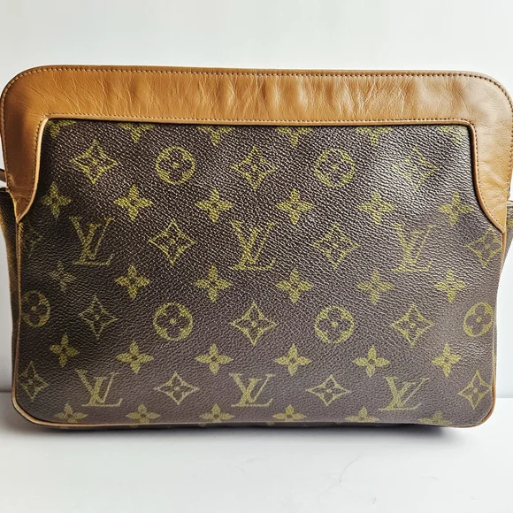 Vintage 1980s Louis Vuitton Monogram Shoulder Bag • Classic LV Brown Canvas Bag - Picture 1 of 9